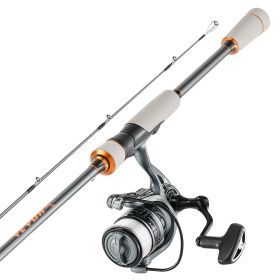 VEVOR Rod and Fishing Reel Combo, IM6 Fiberglass & Carbon Fiber Spinning Rod and Reel Combo, Bass Fishing Pole with 6.5 ft Two-Piece Rods